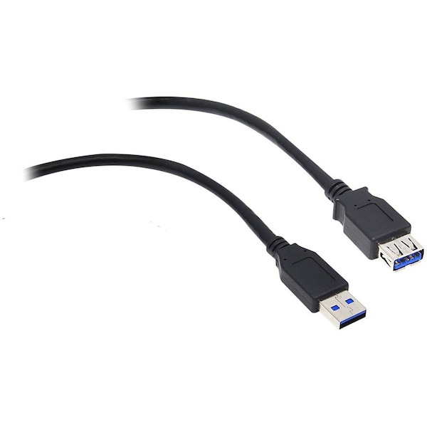 Cable Wholesale CableWholesale USB 3.0 Extension Cable, Black, Type A Male / Type A Female, 6 foot 10U3-02106EBK - main