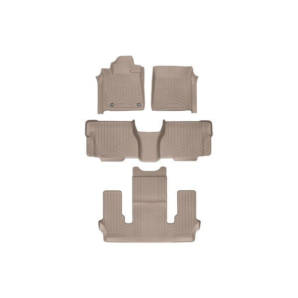 Weathertech Tan, Front and Rear and Rear FloorLiner HP 454081-45093-4-5IM - main