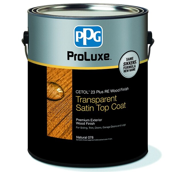 23 Top Coat Re Gal Natural Reduced Emissions Premium Exterior Wood Finish Top Coat, Transparent Satin SIK43078 - main