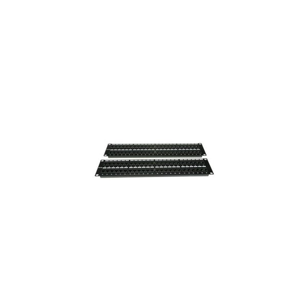 Cable Wholesale Rackmount 96 Port Cat5e Patch Panel, Horizontal, 110 Type, 568A & 568B Compatible, 4U 68PP-03096 - main