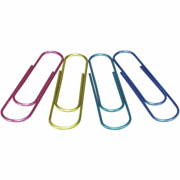 Baumgartens Jumbo Metallic Paper Clip, 4" Length, Assorted, 1 Each 26740 - main
