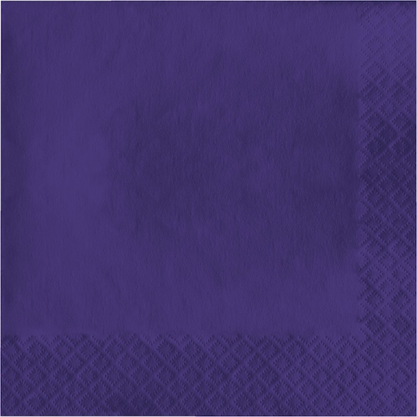 Touch Of Color 6.5" x 6.5" Purple Napkins 600 PK 139371135 - main