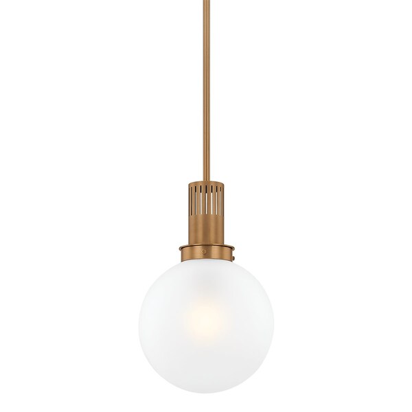 Troy Lighting Tobias 1 Light Pendant 11.75 In. Patina Brass F4612-PBR - main