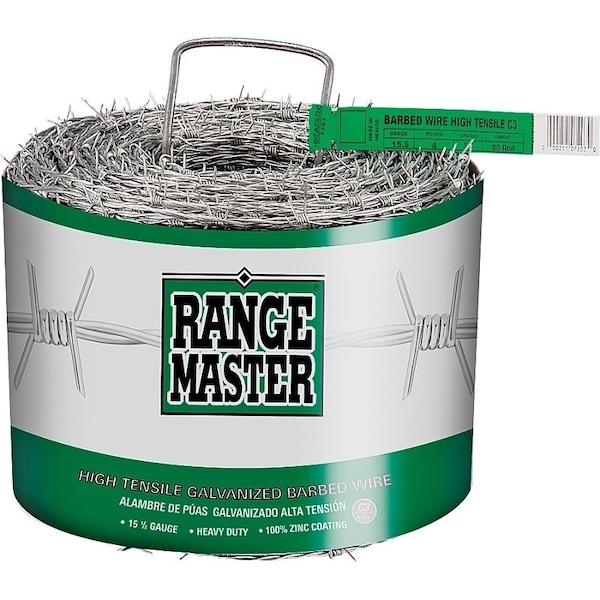Rangemaster Rangemaster Class 3 Series 7203 Barbed Wire, 15-1/2 ga, 1320 ft L, 4-Barbed Point 7203 - main