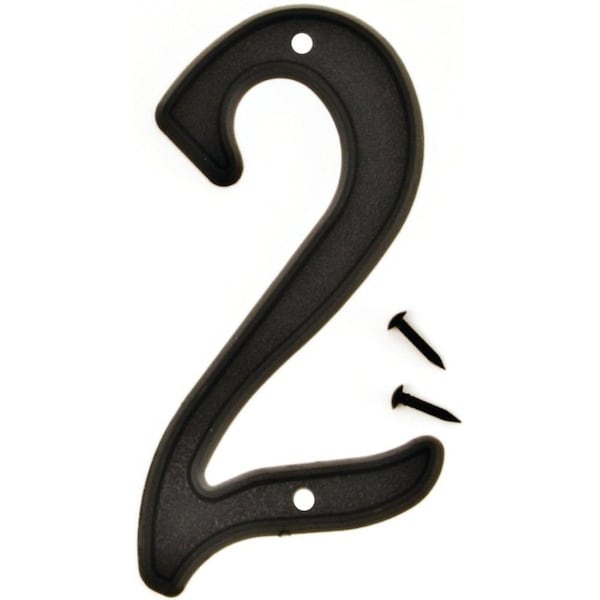 Hy-Ko Number House 2 Plastic 4In Blk PN-29/2 - main
