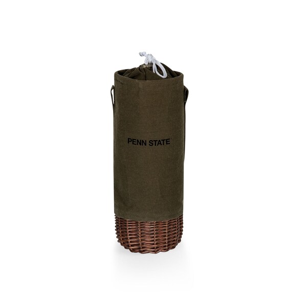 Picnic Time Family Of Brands NCAA Penn State Nittany Lions Malbec Insulated Canvas and Willow Wine Bottle Basket 201-00-140-494-0 - main