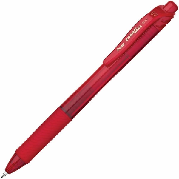 Pentel Pen Set, Red, Non-Erasable, Gel, PK12 BL107-B - main