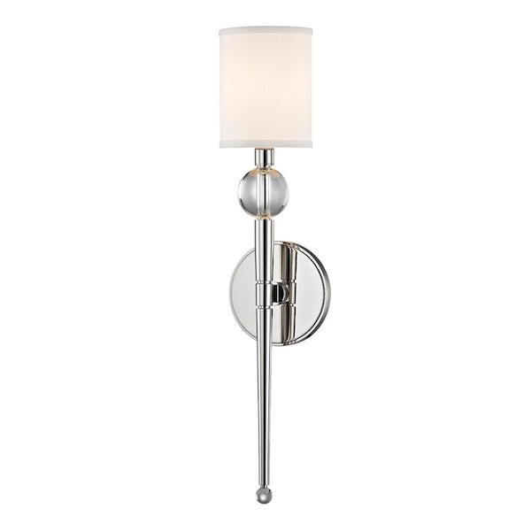 Hudson Valley Lighting Rockland 1 Light Wall Sconce 4.75 In. Polished Nickel 8421-PN - main