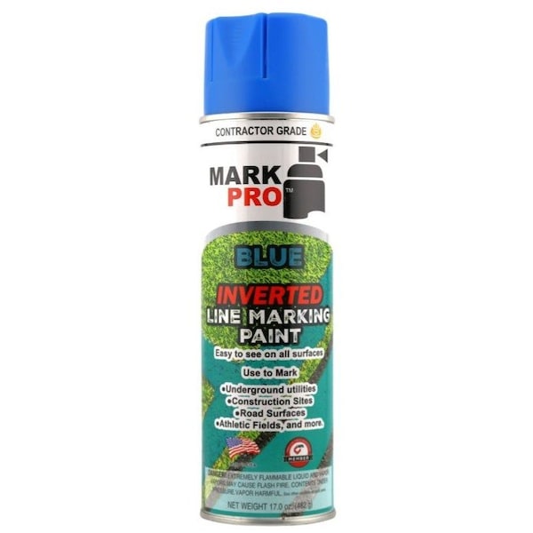 Mark Pro Inverted Marking Paint, Blue, Aerosol Cans, 12PK 804435 - main