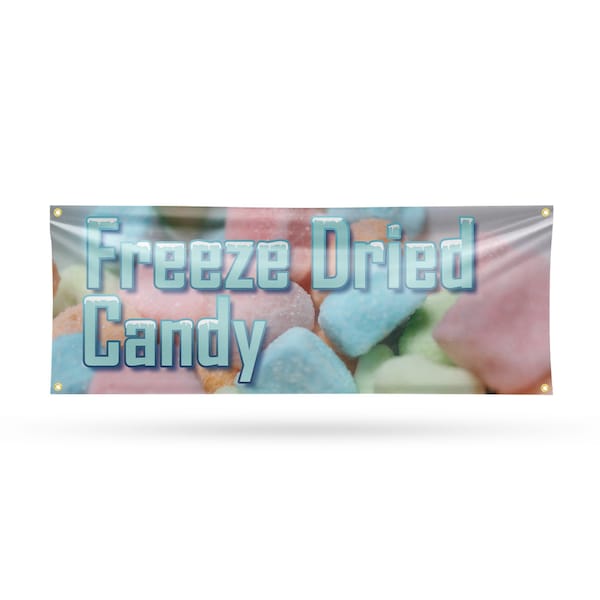 Signmission Freeze Dried Candy, 18 Inch x 48 Inch, Vinyl Banner B-30649 - main