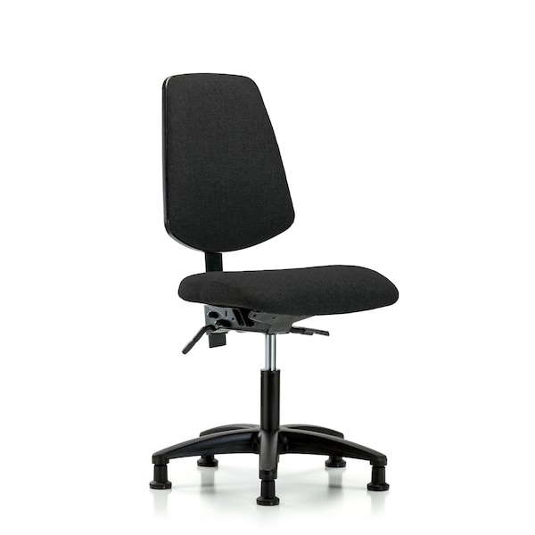 Blue Ridge Ergonomics Desk Chair Fab Desk Chair, Med, Bk, Tilt Glides, Blk, No Arms, 19" to 24" Height, Fabric, Black BR-FDHCH-MB-RG-T1-A0-RG-F42 - main