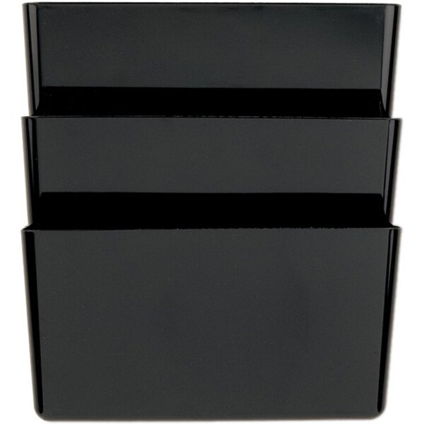 Officemate Wall Pocket, Letter, Black, 7 In H, PK3 21422 - main