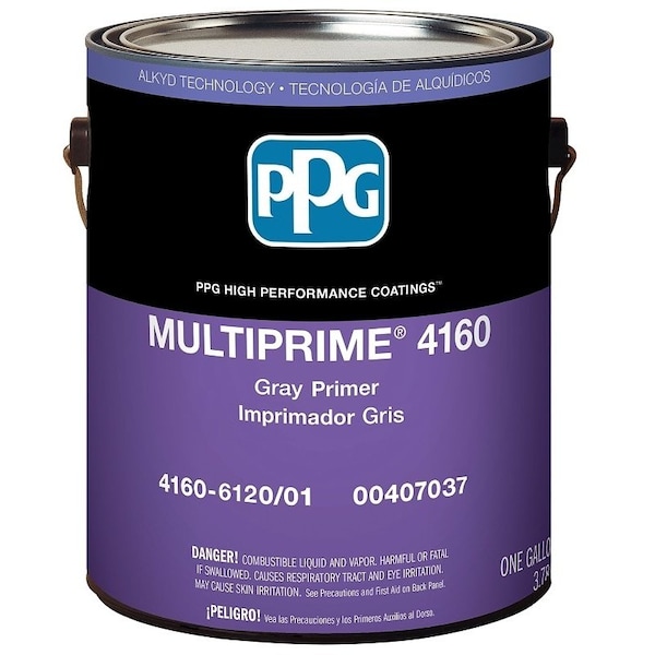 Ppg 4160-6120-01 Primer, Flat, Gray, 1 gal 4160-6120/01 - main
