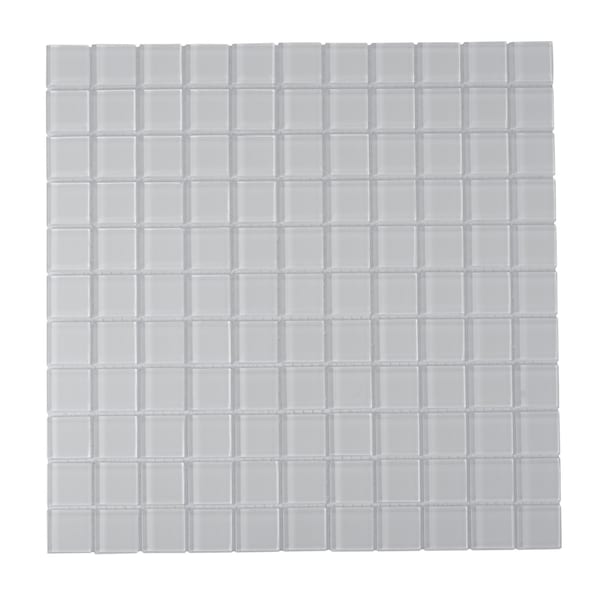 Apollo Tile White 11.8 in x 11.8 in Glass Glossy Floor and Wall Mosaic Tile 9.67 sqft/case, 10PK APLA88066 1X1A - main