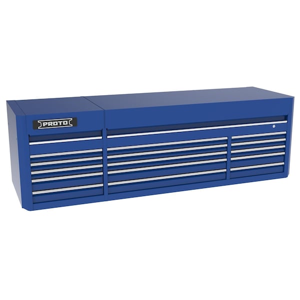 Proto 550 Series Top Chest, 15 Drawer, Blue, Steel, 88 in W x 27 in D x 27-1/4 in H J558827B-15BL - main