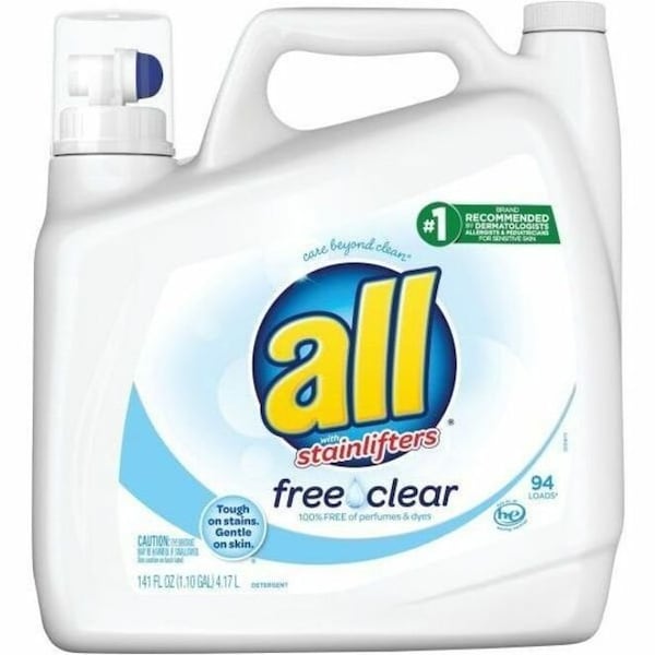 All Laundry Detergent, Liquid, Unscented, 4 PK 46159 - main