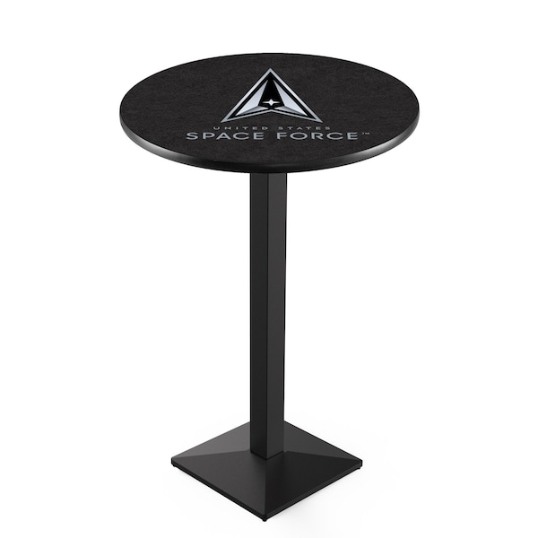 Holland Bar Stool Co Pub Table, 30 in L, 30 in W, 36 in H, Steel Top, Black L217 - main