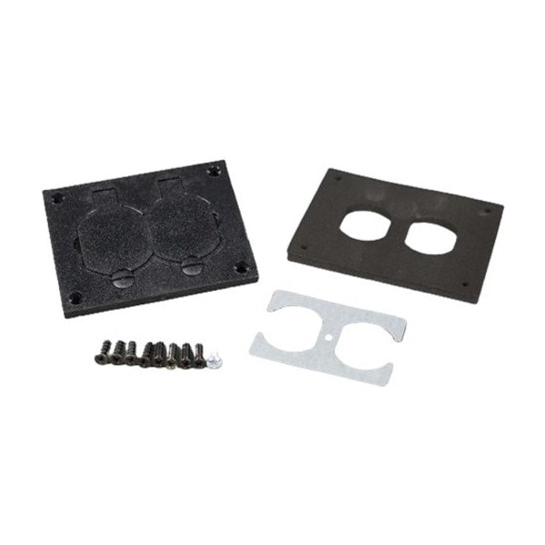 Wiremold Nonmetallic Duplex Cover Plate, Number of Gangs: 2 Non Metallic, Brown 828PR-BRN - main
