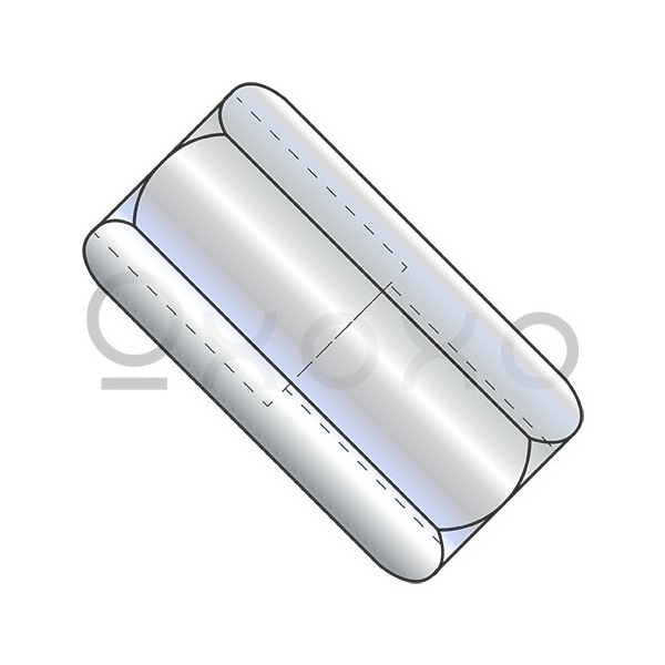 Oxoxo 3/8-16X1 Reduced Hex Rod Coupling Nut, 1/4-20, 1/2 Across Flats Zinc, 200PK 509899 - main