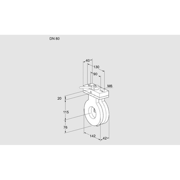 Honeywell Kromschroder Butterfly Valve - BVG80Z05H, Gas Flow Modulation, 10:1 Ratio, Flanged KS88300829 - main