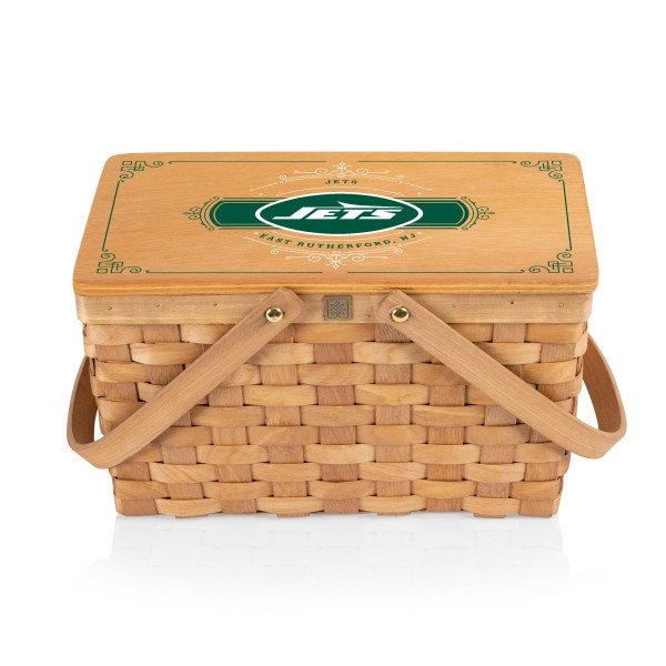Picnic Time Family Of Brands New York Jets - Poppy Personal Picnic Basket, (Beige) 124-00-299-226-2 - main