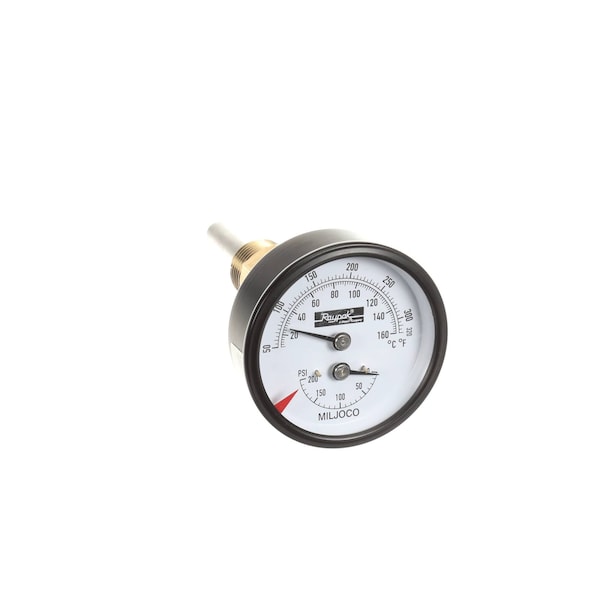 Raypak Gauge, Temp/Pressure, 50-320F/20-160C, 0-200 PSI 014647F - main