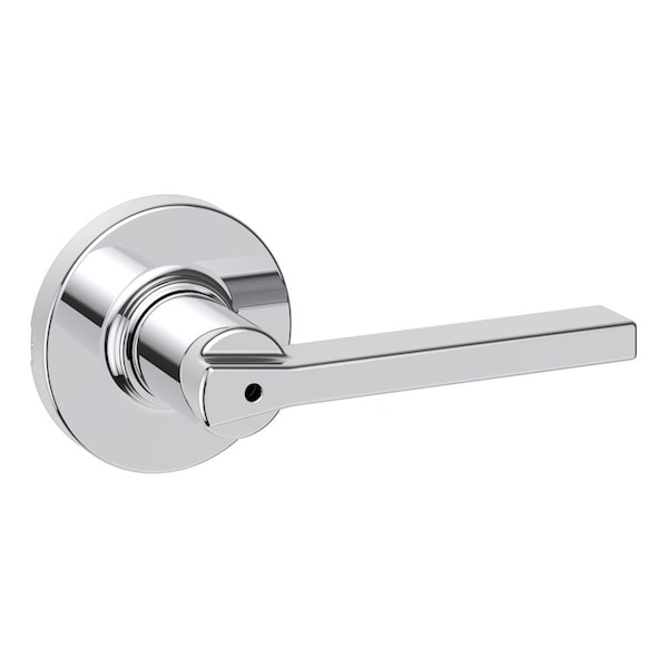 Kwikset Casey Lever with Round Rose Privacy Door Lock with 6AL Latch and RCS Strike Bright Chrome Finish 300CSLRDT-26 - main