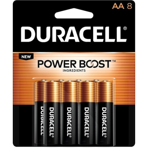 Duracell Power Boost CopperTop Alkaline AA Batteries, 8PK MN1500B8Z - main