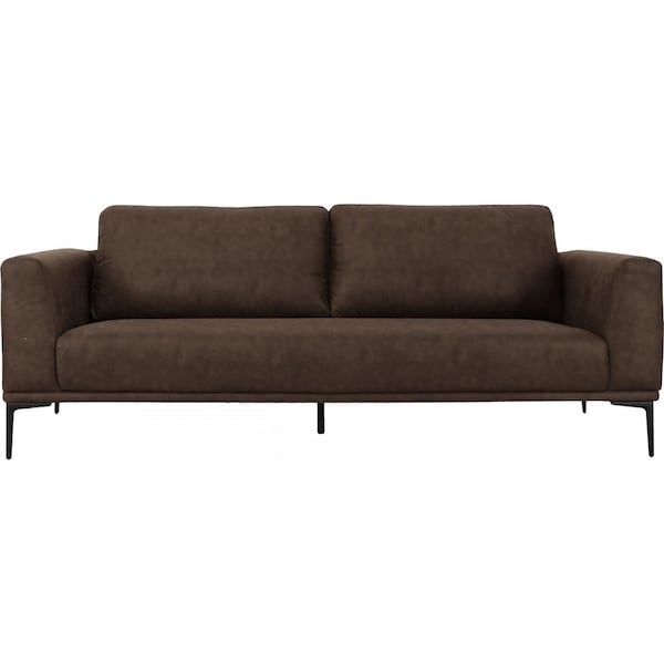 Homeroots 87" Brown Sofa With Black Legs 480933 - main