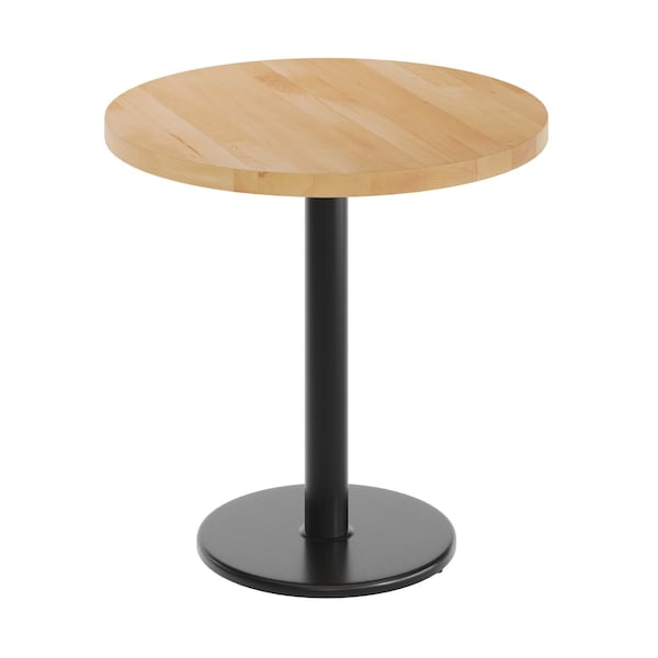Flash Furniture Bennett 30 in Round Solid Wood Indoor Tabletop in Natural with 18 in Round Dining Height GSF-RD30-NAT-TR18-GG - main