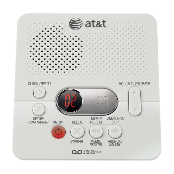 At&T Digital Answering System with Time/Day Stamp - 1 Hour Digital - White 1740 - main