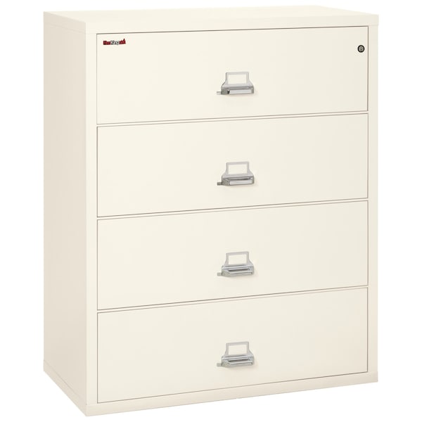 Fireking 4 Drawer, 1 Hr Fire & Impact Rated, 44" Wide Lateral Ivory White 4-4422-CIW - main
