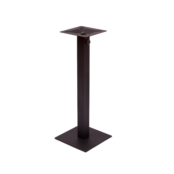 Bfm Seating Margate 16in Square Bar Height Base - Zinc Plated Cast Iron Bottom, Stainless Steel Column PHTB16SQBLTU - main