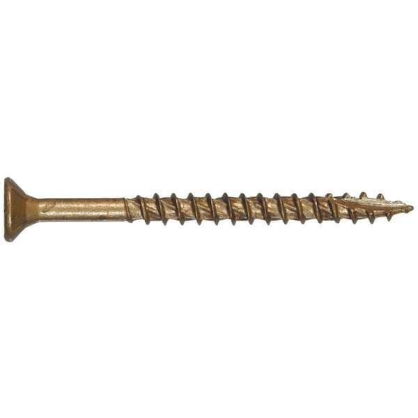 Hillman Power Pro No.9x2-1/2'' Bronze Ceramic Flat Head Star Exterior Wood Screw, 2500 Ct. 1/4 Keg 967777V4 - main