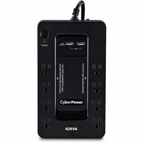 Cyberpower 625VA/360W 120V 15A 8 OUTLETS 2XUSB CHARGE PORTS 5 FT CORD 3-YEAR WARRANTY ST625U - main