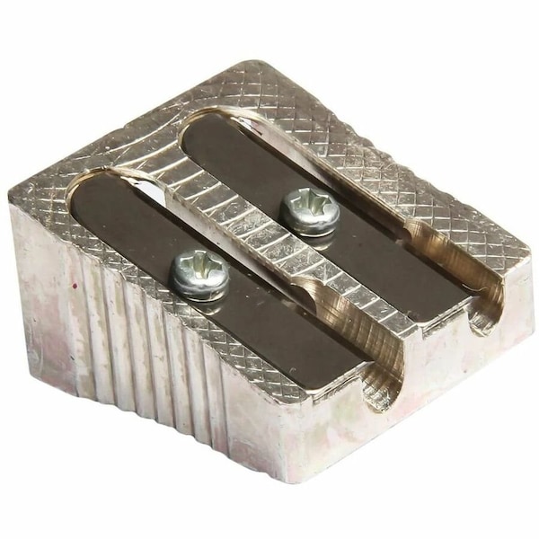 Baumgartens Pencil Sharpener Dual Hole SILVER (MR-2110) - Handheld - 2 Hole(s) - 0.6in Height x 0.9in Width - MR2110 - main