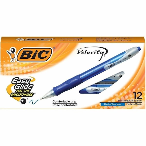 Bic Bic Velocity Ballpoint Pen, Medium, Blue Ink, Dozen VLG11BE - main