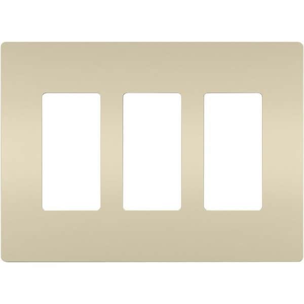 Zoro Select Rocker Wall Plate, Number of Gangs: 3 Plastic, Smooth Finish, Almond RWP263LA - main