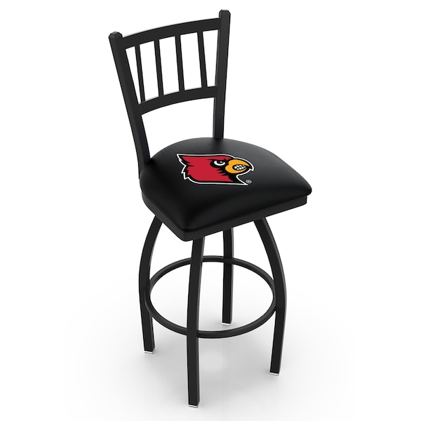 Holland Bar Stool Co 30" Blk Wrinkle Louisville Swivel Bar Stool, Jailhouse Back L01830Lville - main
