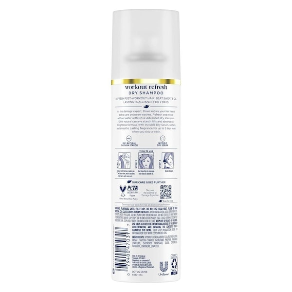 Dove Workout Refresh Advanced Dry Shampoo, 5 Ounce, 12PK 64405912 - main
