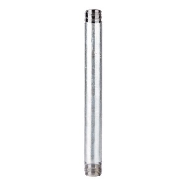 Stz Industries 1-1/2 in. MIP each X 1-1/2 in. D MIP Galvanized Steel 12 in. L Nipple 303U112X12 - main