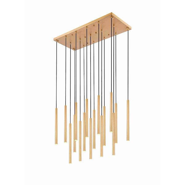 Z-Lite Forest 17 Light Linear Chandelier, Modern Gold, 42 In W 919MP24-17L-MGLD-LED - main