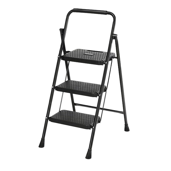 Wrightmaster 3-Step Lightweight Metal Step Stool, 8 ft. Reach, 500 lb. Load Capacity, Portable Step Tools ZOR-YX-3step - main