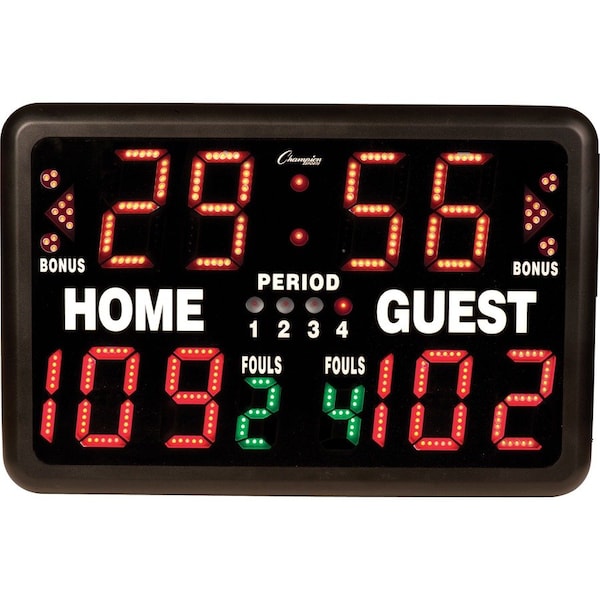 Champion Sports Scoreboard, 20lb., 24inLx16inHx10inD, Plstc T90 - main