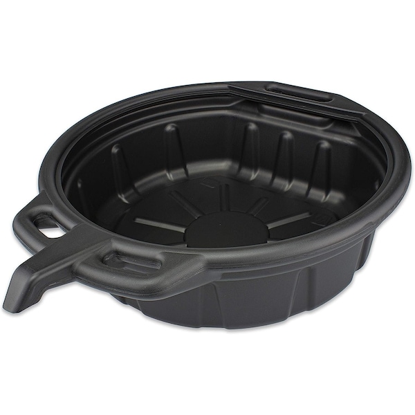 Neiko Oil Drain Pan | Black Plastic Anti Splash | Motor Oil Drip Catcher Pan | 2 Gallon (8L) Capacity 20762A - main