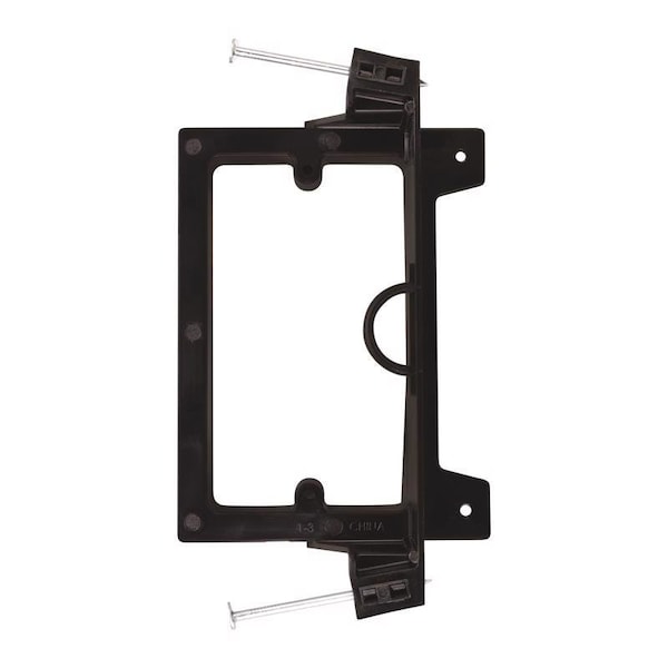 Vanco New Work Rectangle PVC 1 gang Low Voltage Mounting Bracket Black LVN1-AC - main