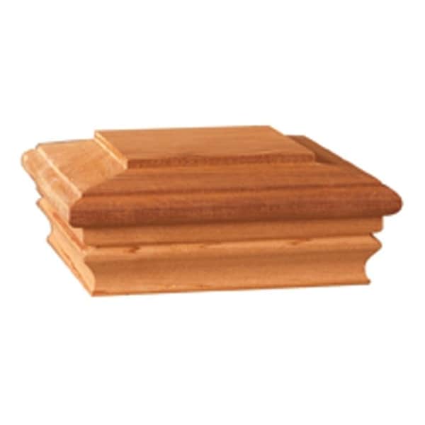Maine Ornamental Post Cap, 6 in L, 6 in W, Cedar Wood 72893 - main