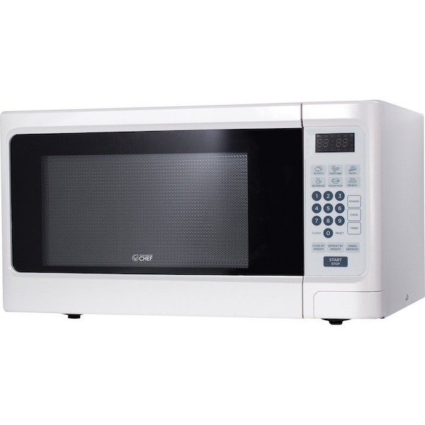Commercial Chef 1.1 Cu Ft Microwave Oven with 10 Power Levels, White CHCM11100W - main