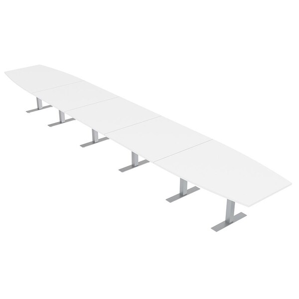 Skutchi Designs 22ft Conference Table With Power Unit | 22 Person Modular Boat Meeting Table | Harmony Series HAR-BOT-48X264-T-W960-NA - main