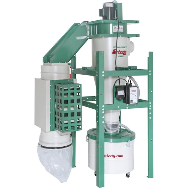 Grizzly 2 HP Dual-Filtration HEPA Cyclone Dust Collector G0440HEP - main